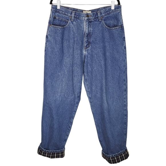 Vintage L.L. Bean Relaxed Fit Flannel Lined Jeans Size 36x30 - Picture 4 of 11